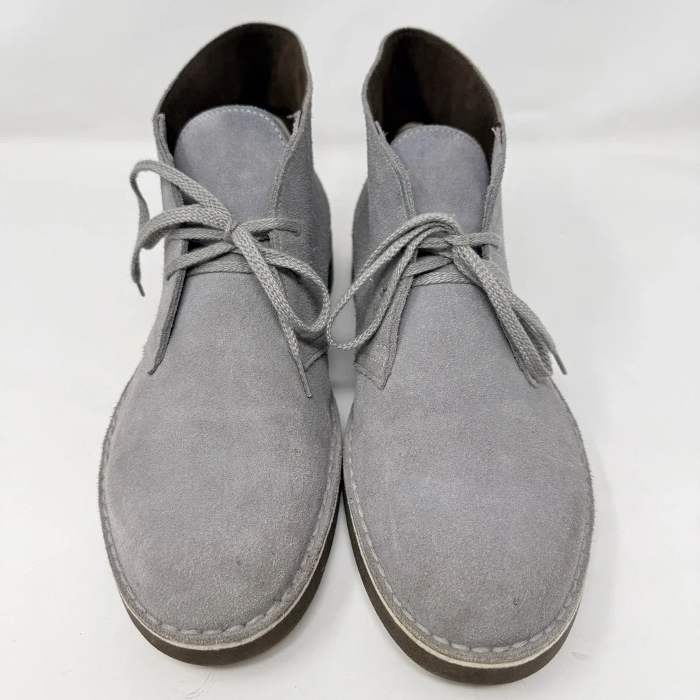 Clarks Bushacre 2 Desert Chukka Boots Men's Size 9.5 Gray Suede 15522 Casual